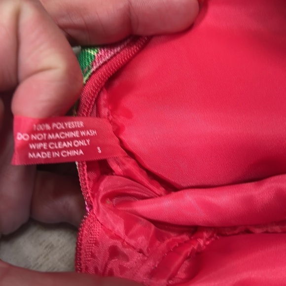 Lilly Pulitzer for Estée Lauder Pink & Green Tropical Floral Print Cosmetic Bag - Picture 9 of 9